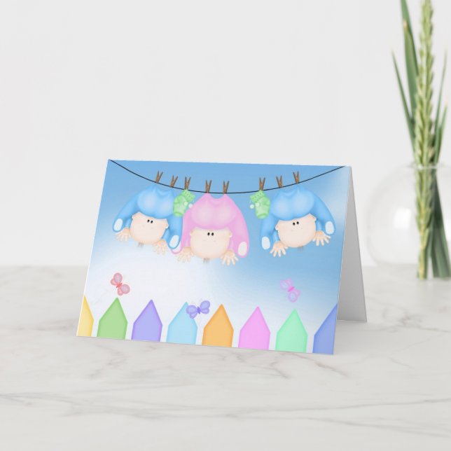 Birth of Triplets Card (Front)