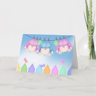 Birth of Triplets Card