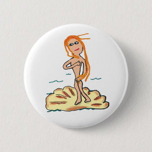 Birth of Venus 6 Cm Round Badge