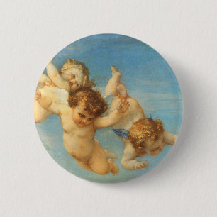 Birth of Venus, Angels detail by Alexandre Cabanel 6 Cm Round Badge
