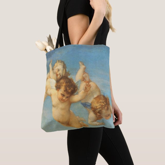 Birth of Venus, Angels detail by Alexandre Cabanel Tote Bag (Close Up)