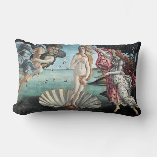 Birth Of Venus Botticelli Lumbar Cushion (Front)