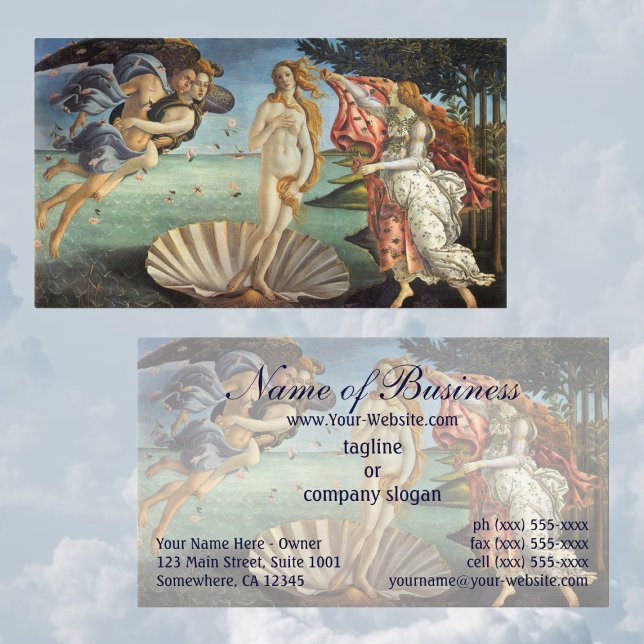 Birth of Venus by Sandro Botticelli Business Card (Creator Uploaded)