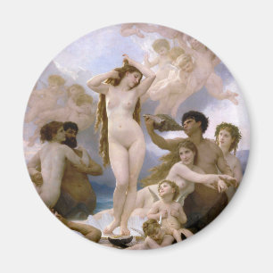 Birth of Venus by William-Adolphe Bouguereau Magnet