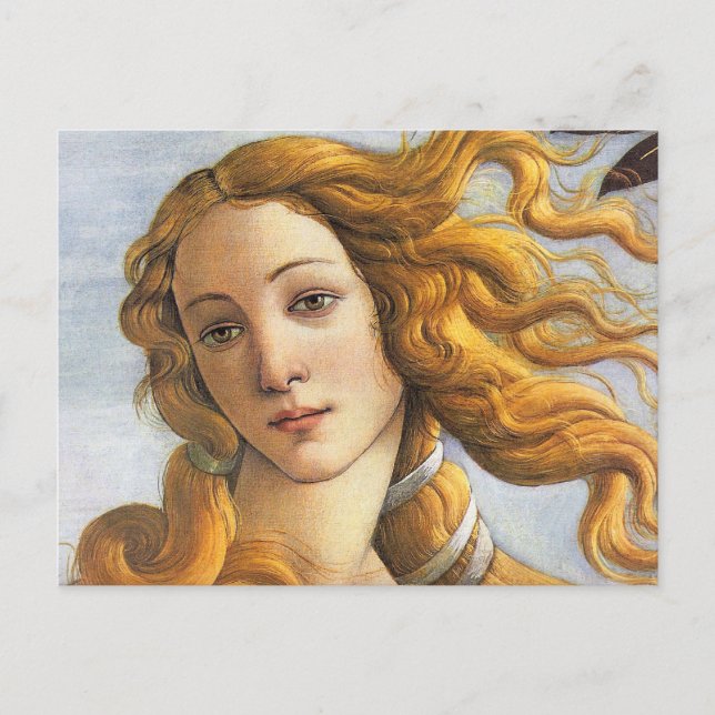 Birth of Venus detail, Botticelli Postcard (Front)