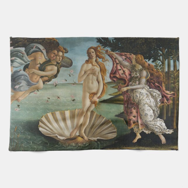Birth of Venus - Sandro Botticelli Tea Towel (Horizontal)