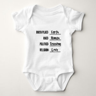 BIRTH PLACE EARTH BABY SHIRT