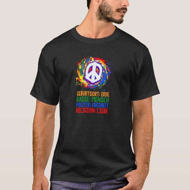 Birth Place Earth Breed Human Against Racsists And T-Shirt (Front)