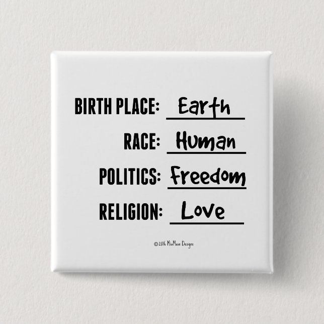 BIRTH PLACE EARTH BUTTON (Front)