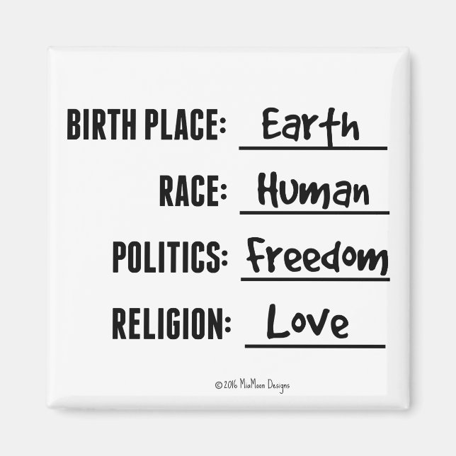 BIRTH PLACE EARTH MAGNET (Front)