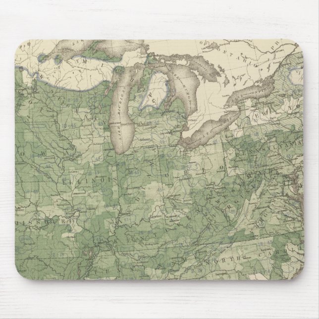 Birth Rate US, Statistical US Lithograph Mouse Pad (Front)