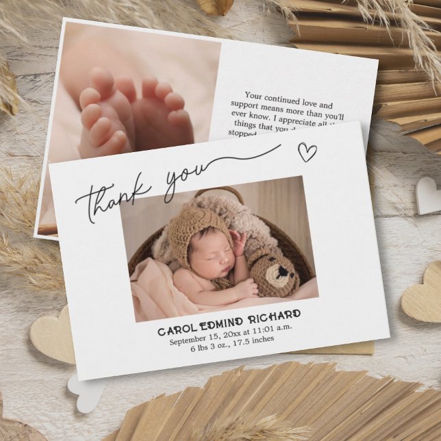 Birth Stats Announcement Baby Shower Photo (Creator Uploaded)