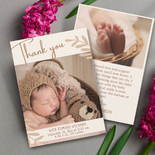 Birth Stats Baby Birth Announcement Thank You