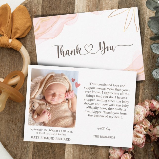  Birth Stats Photo Baby Shower Birth Announcement  (Creator Uploaded)