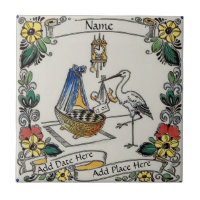 Birth Tile, Dutch Look, Personalise