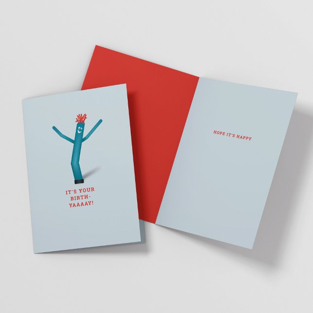 Birth-yay balloon guy kids happy birthday card (Creator Uploaded)