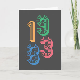 Birth year - 1983 - 40th Birthday Thank You Card