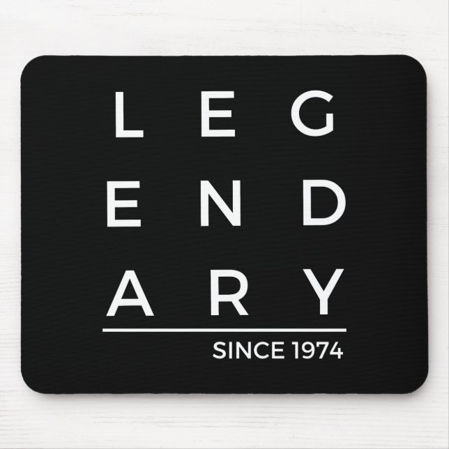 Birth Year Legendary Since 1974 Mouse Pad (Front)