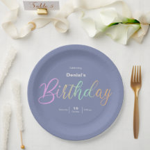 Birthda party | Sober Colour | Paper Plate