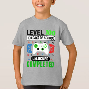birthday 100 Days of School Level Unlocked Gamer T-Shirt