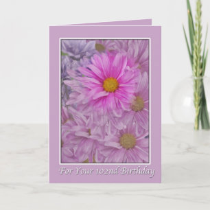 Birthday, 102nd, Daisies Card
