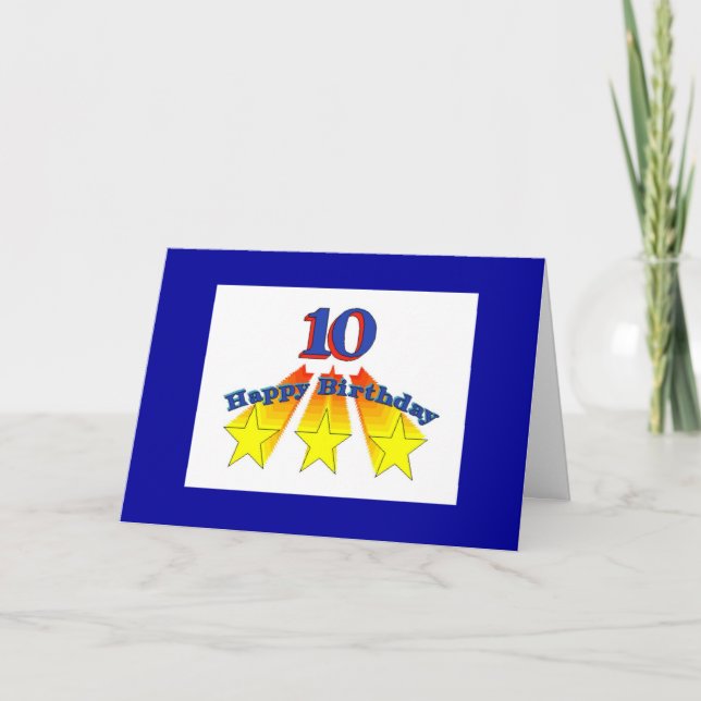 Birthday 10-year-old Christian Card (Front)