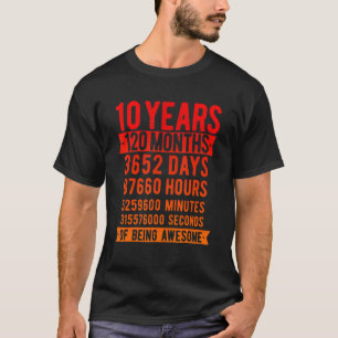 Birthday 10th 10 Years Boys Girls T-Shirt