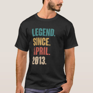 Birthday 10th Decoration April 10 Years Old Vintag T-Shirt
