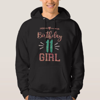 Birthday 11 Girl Cute Birthday 11th Birthday Party Hoodie
