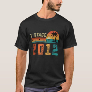 Birthday 12 Years Gift for Men Women Palm Retro Vi T-Shirt