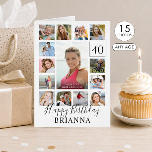 Birthday 15 Photo Any Age Custom Personalised