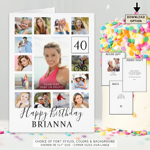 Birthday 15 Photo Any Age Custom Personalised