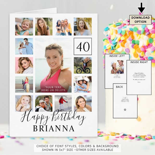 Birthday 15 Photo Any Age Custom Personalised (Creator Uploaded)