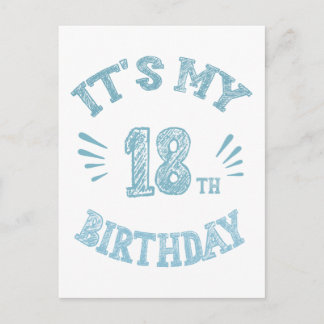 birthday 18 postcard