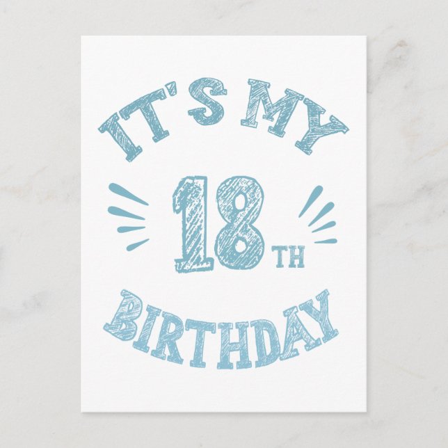 birthday 18 postcard (Front)