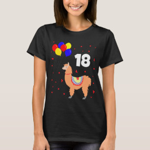 Birthday 18 years llama celebration T-Shirt