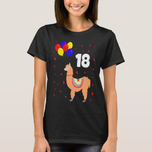 Birthday 18 years llama celebration T-Shirt