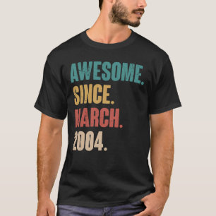 Birthday 19th Decoration March 19 Years Old Vintag T-Shirt