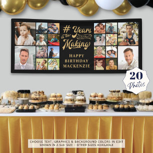 Birthday 20 Photo Collage Years in the Making Banner