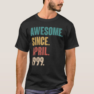Birthday 24th Decoration April 24 Years Old Vintag T-Shirt