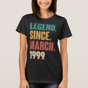 Birthday 24th Decoration March 24 Years Old Vintag T-Shirt