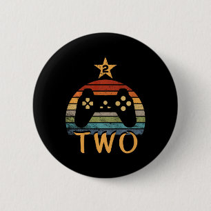 Birthday 2 Year Old Video Game Second 2nd Birthday 6 Cm Round Badge