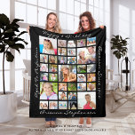 Birthday 33 Photo Collage Personalised Custom Fleece Blanket<br><div class="desc">Celebrate any age birthday with a commemorative keepsake photo memory blanket with this easy-to-upload photo collage template for 33 square pictures and fully editable text to personalise with your own in your choice of colours. The sample shows HAPPY BIRTHDAY, NAME, AGED TO PERFECTION and AWESOME SINCE Year in a suggested...</div>