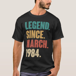 Birthday 39th Decoration March 39 Years Old Vintag T-Shirt