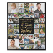 Birthday 42 Photo Collage YEARS IN THE MAKING Faux Canvas Print (Front)