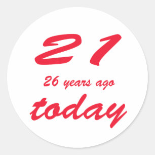 birthday 47 classic round sticker