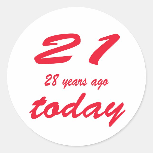 birthday 49 classic round sticker (Front)