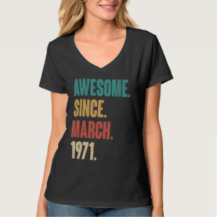 Birthday 52nd Decoration March 52 Years Old Vintag T-Shirt