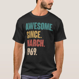 Birthday 54th Decoration March 54 Years Old Vintag T-Shirt