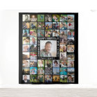 Birthday 55 Photo Collage Backdrop